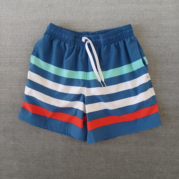 Chubbies Swim Trunks Mens S Blue Stripe Mesh Lining Lightweight Casual Resort - Picture 1 of 8